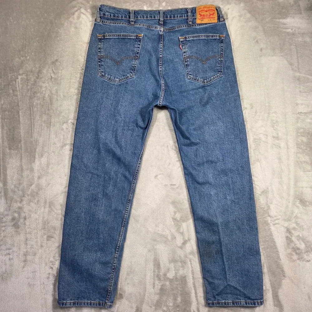Mens Levi Strauss 505 Jeans‎ Blue Wash Straight Leg Size 38x32 90s Country Retro